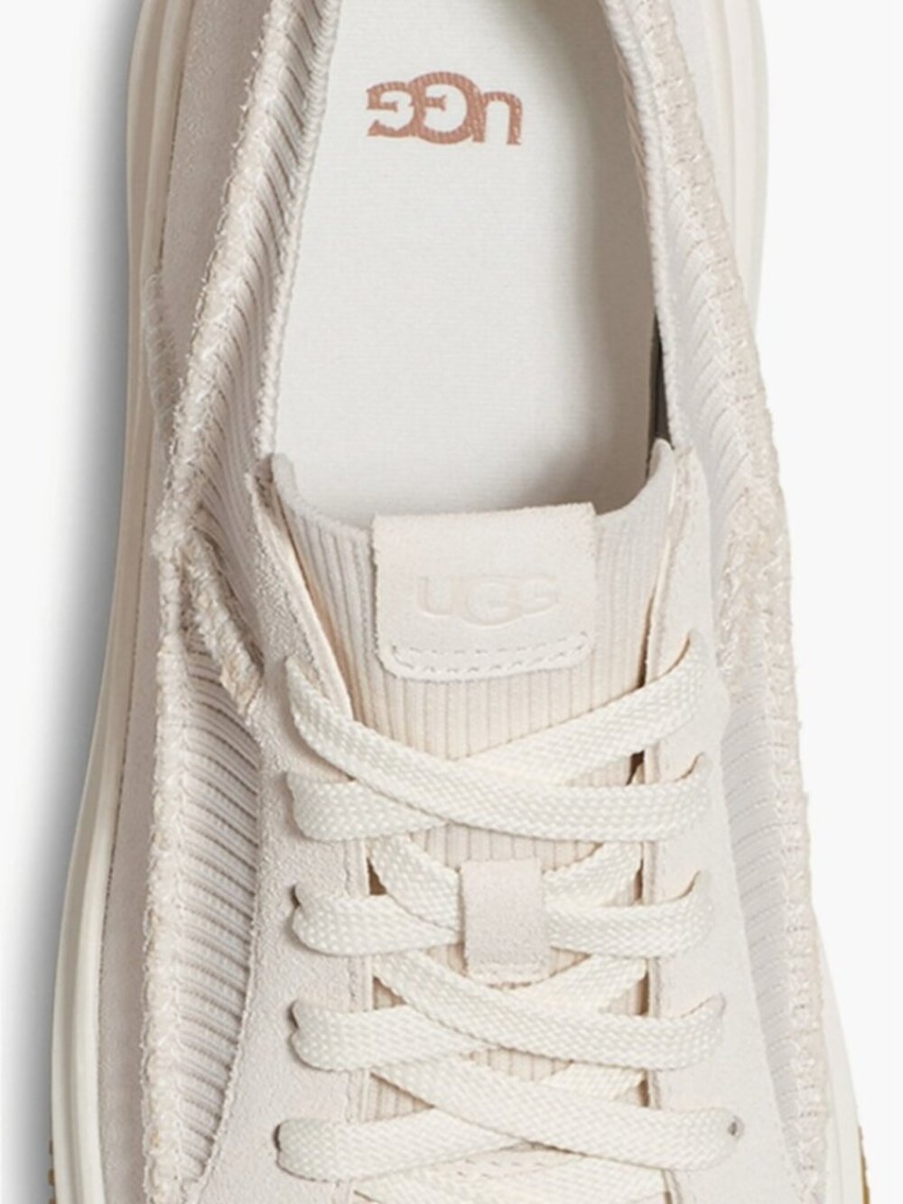 UGG Marin Mega Lace Platform Sneakers - Sea Salt White - Size 9.5